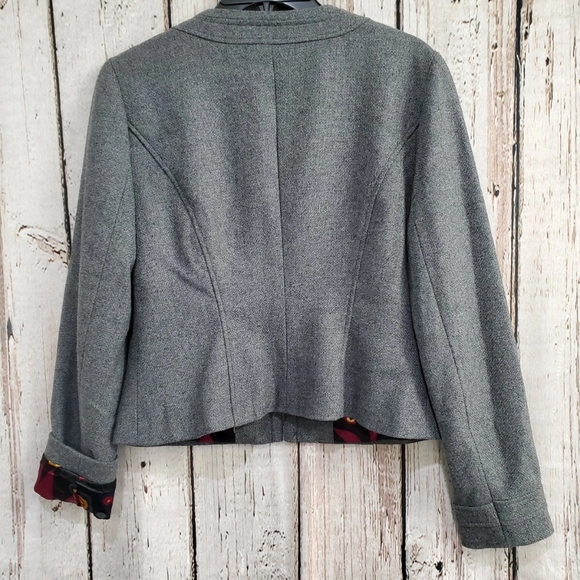 Cynthia Rowley Women's Medium Wool-Blend Hook & Eye Blazer Jacket Coat‎ EUC - Picture 4 of 6